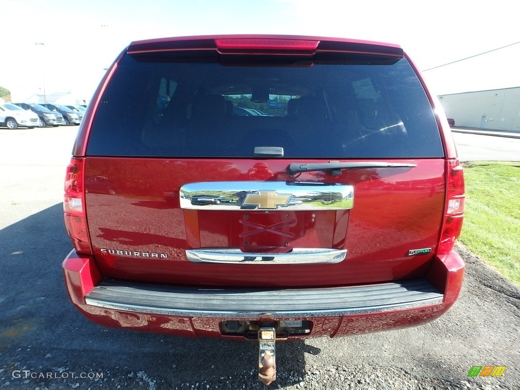 2011 Suburban LTZ 4x4 - Red Jewel Tintcoat / Light Cashmere/Dark Cashmere photo #3