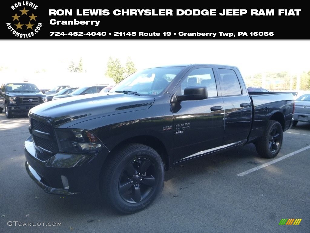 2019 1500 Classic Express Quad Cab 4x4 - Brilliant Black Crystal Pearl / Black photo #1