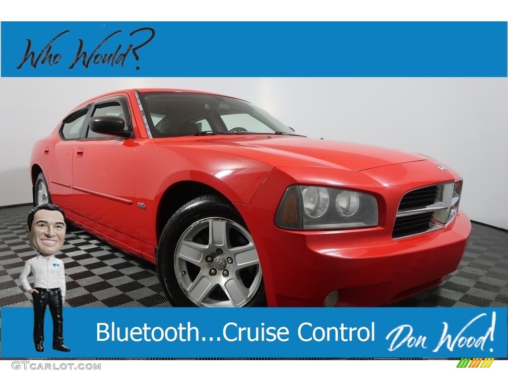 2007 Charger SE - Inferno Red Crystal Pearl / Dark Slate Gray/Light Graystone photo #1