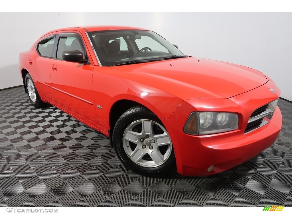 2007 Charger SE - Inferno Red Crystal Pearl / Dark Slate Gray/Light Graystone photo #4