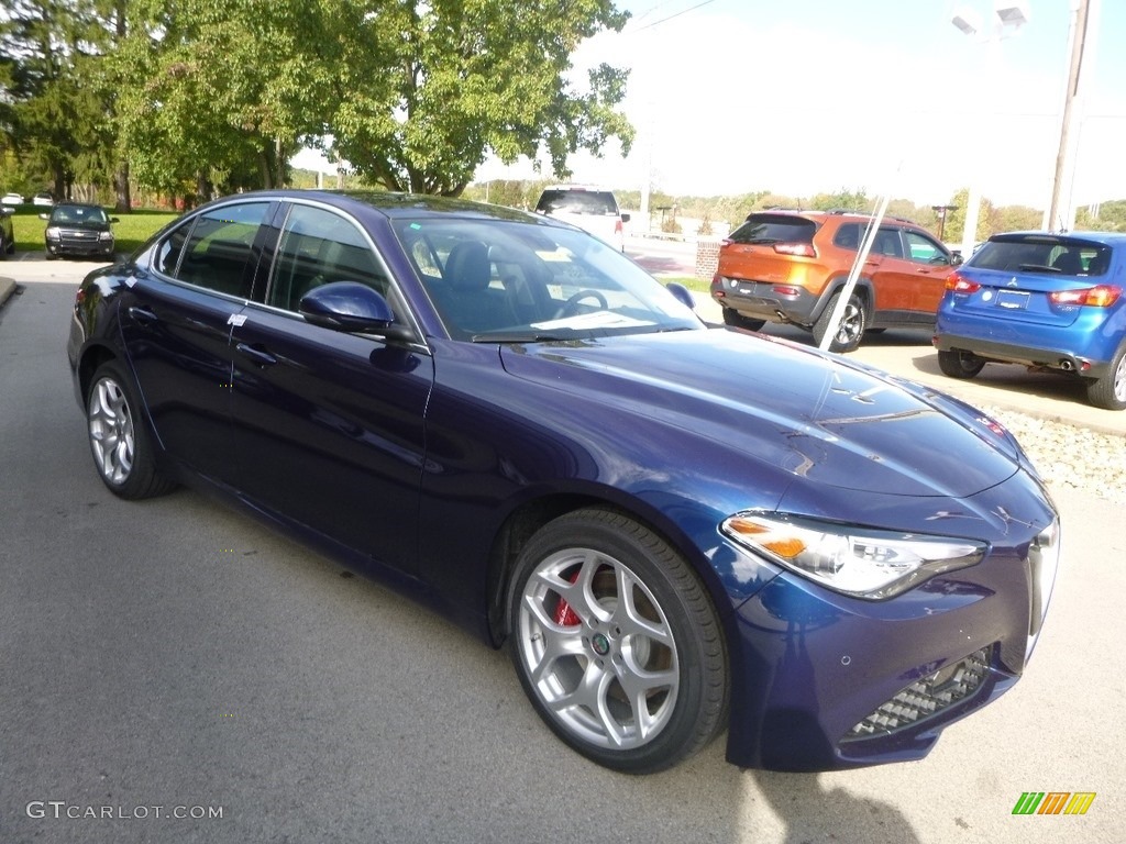 Montecarlo Blue Metallic 2019 Alfa Romeo Giulia Ti AWD Exterior Photo #130039828