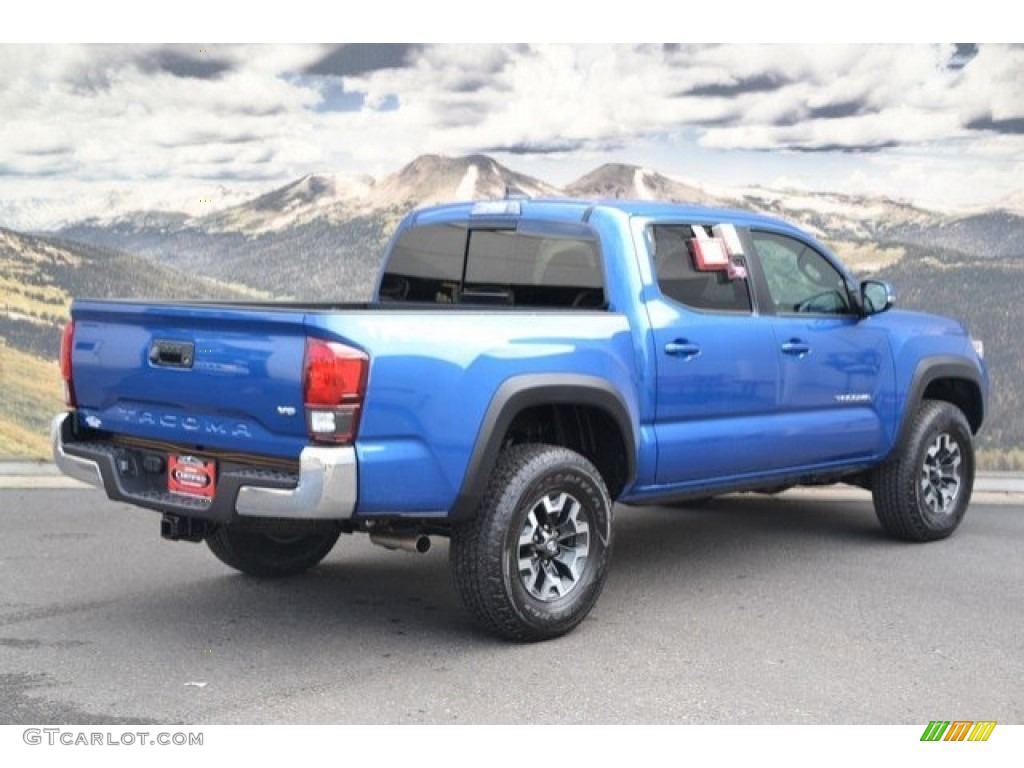 2018 Tacoma TRD Off Road Double Cab 4x4 - Blazing Blue Pearl / Cement Gray photo #3