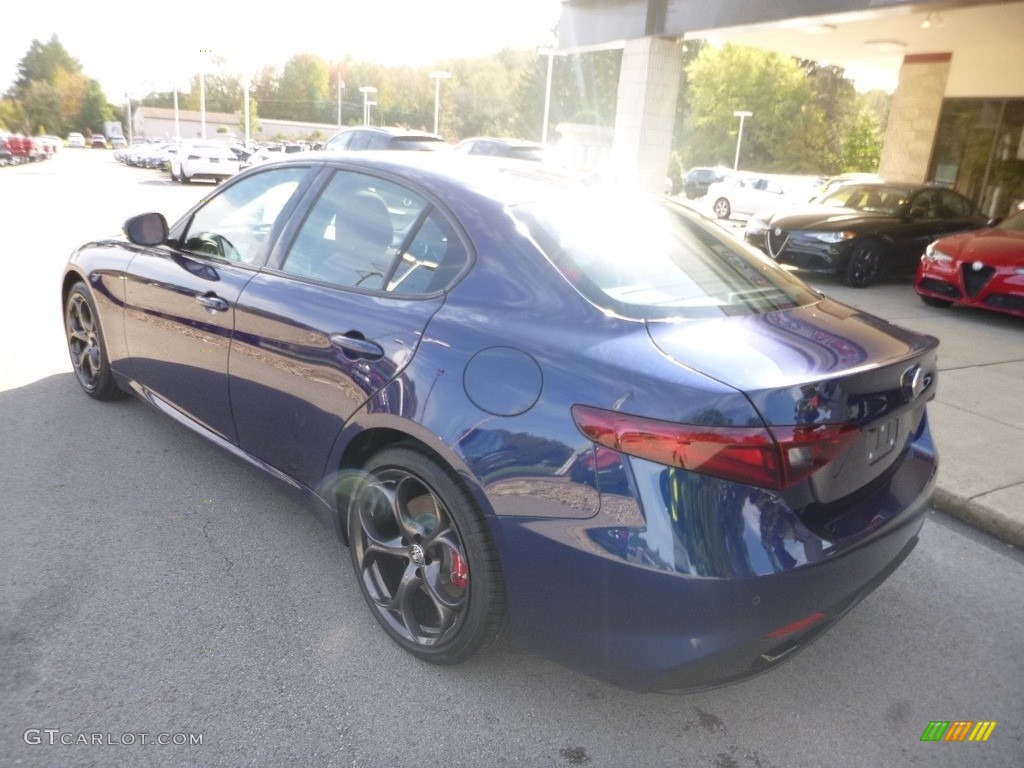 2019 Giulia Sport AWD - Montecarlo Blue Metallic / Black/Red photo #5