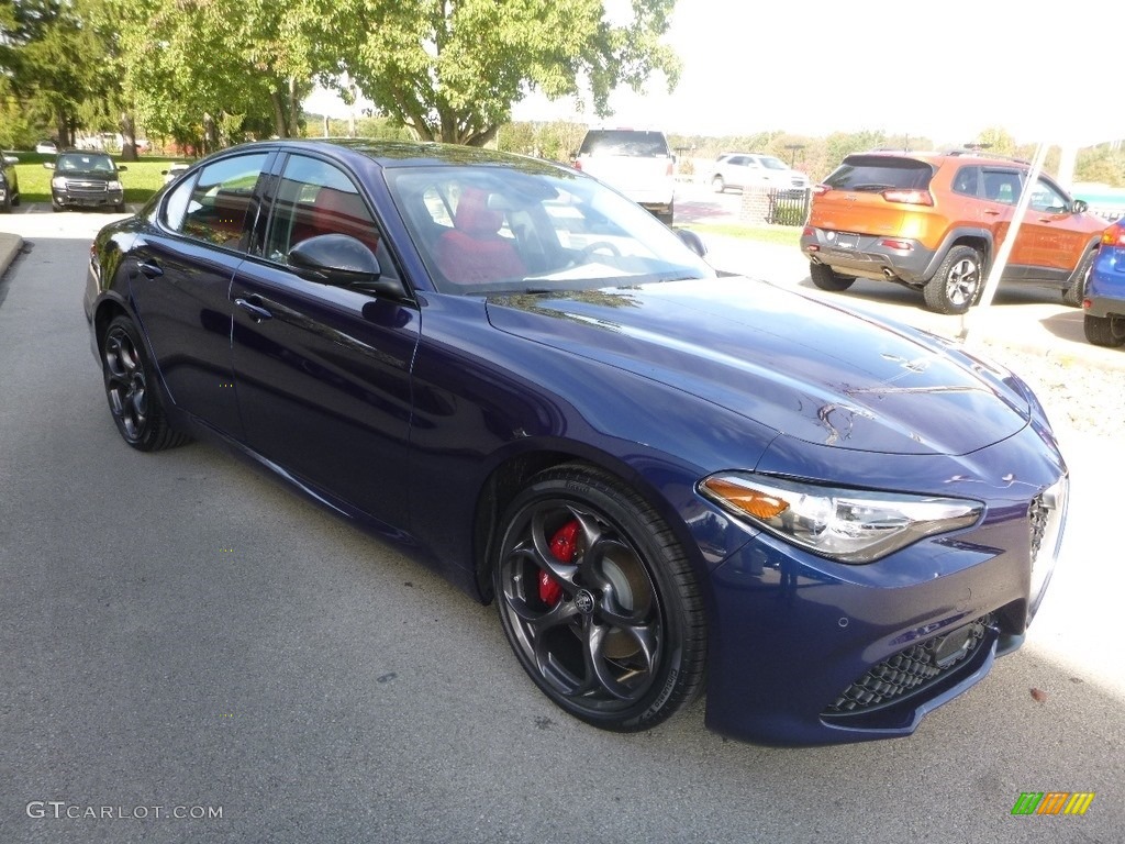 Montecarlo Blue Metallic 2019 Alfa Romeo Giulia Sport AWD Exterior Photo #130040572