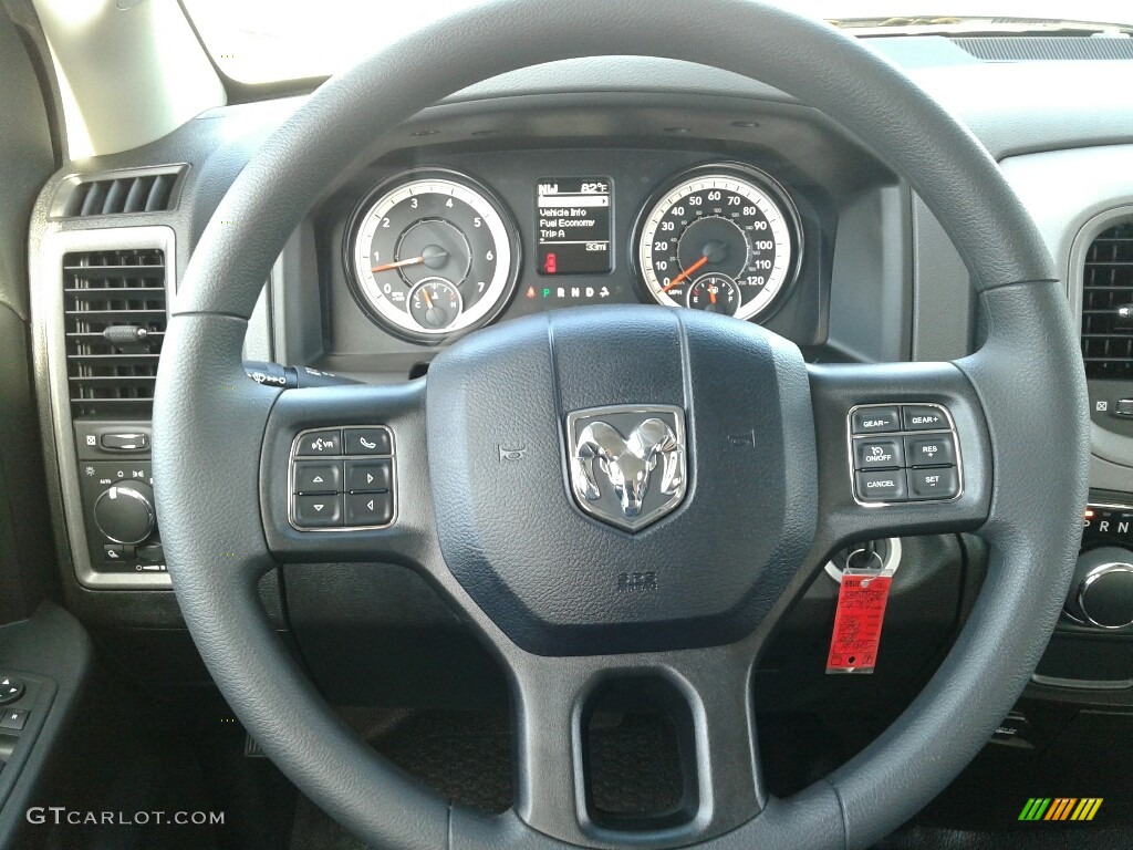 2019 Ram 1500 Classic Tradesman Quad Cab Black/Diesel Gray Steering Wheel Photo #130043323