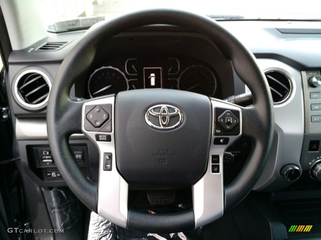 2019 Toyota Tundra SR5 Double Cab 4x4 Graphite Steering Wheel Photo #130045165
