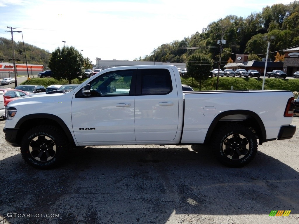 Bright White 2019 Ram 1500 Rebel Quad Cab 4x4 Exterior Photo #130047319