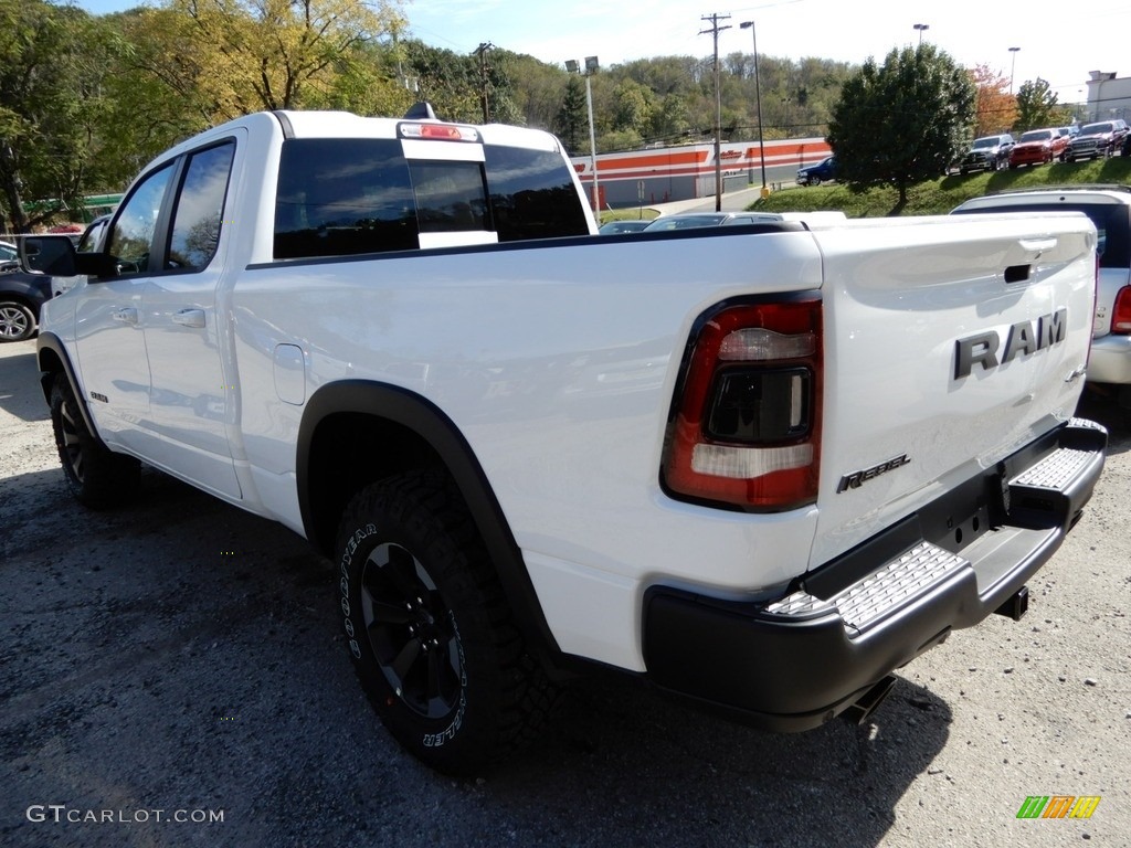 2019 1500 Rebel Quad Cab 4x4 - Bright White / Black/Red photo #3