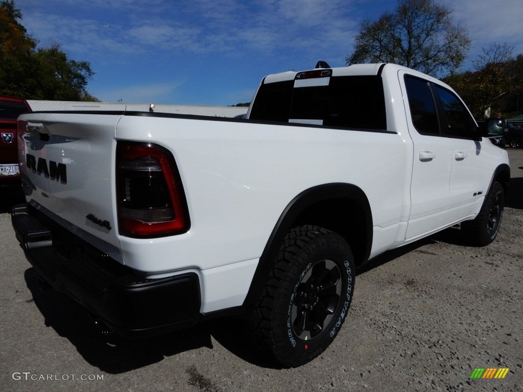 2019 1500 Rebel Quad Cab 4x4 - Bright White / Black/Red photo #5