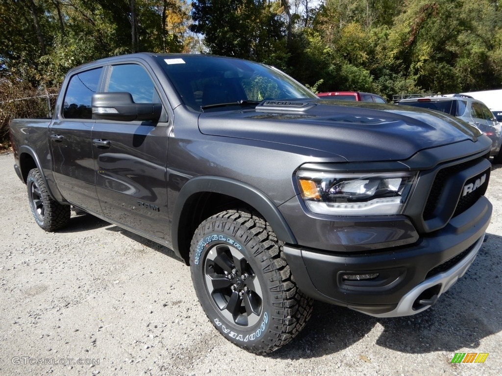 2019 1500 Rebel Crew Cab 4x4 - Granite Crystal Metallic / Black/Red photo #7