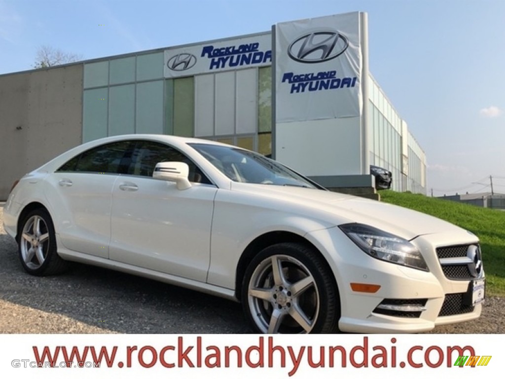 2014 CLS 550 4Matic Coupe - Diamond White Metallic / Almond/Mocha photo #1