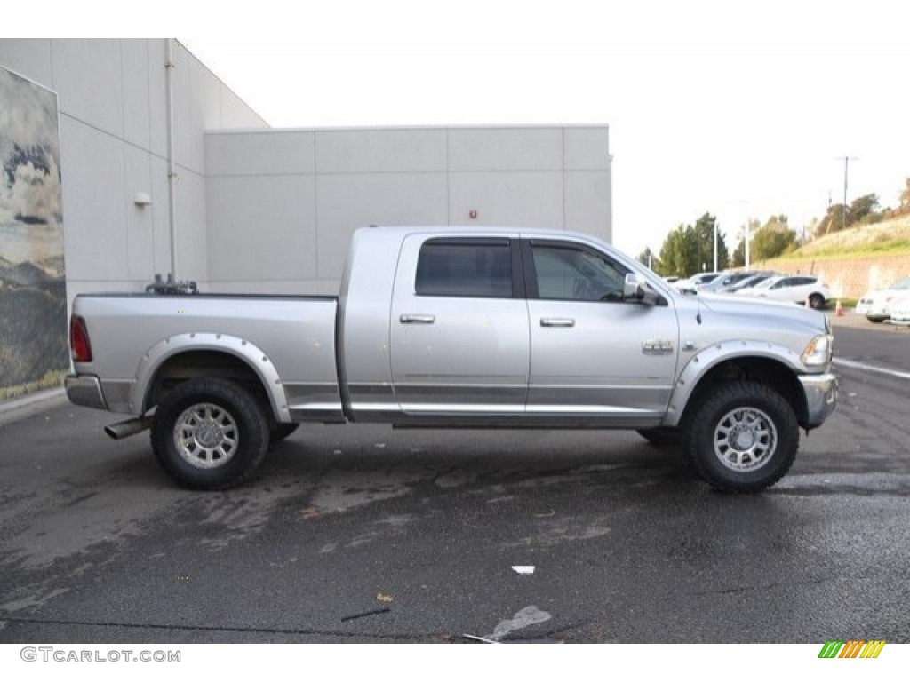 2012 Ram 2500 HD Laramie Longhorn Mega Cab 4x4 - Bright Silver Metallic / Light Pebble Beige/Bark Brown photo #7