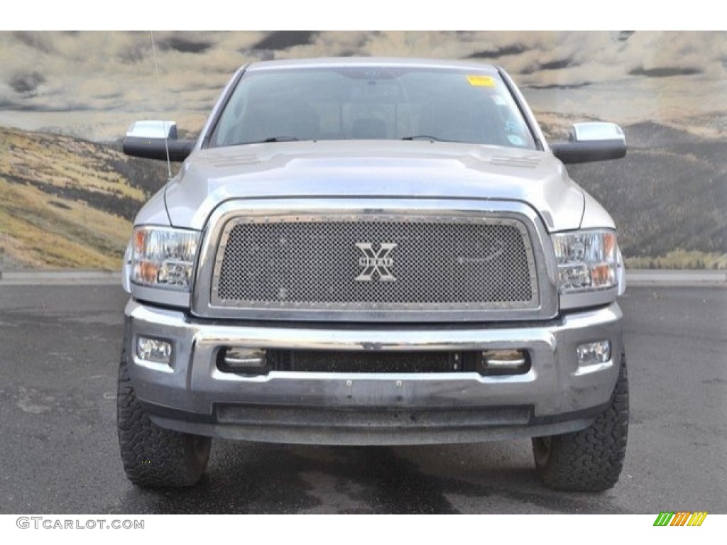2012 Ram 2500 HD Laramie Longhorn Mega Cab 4x4 - Bright Silver Metallic / Light Pebble Beige/Bark Brown photo #8