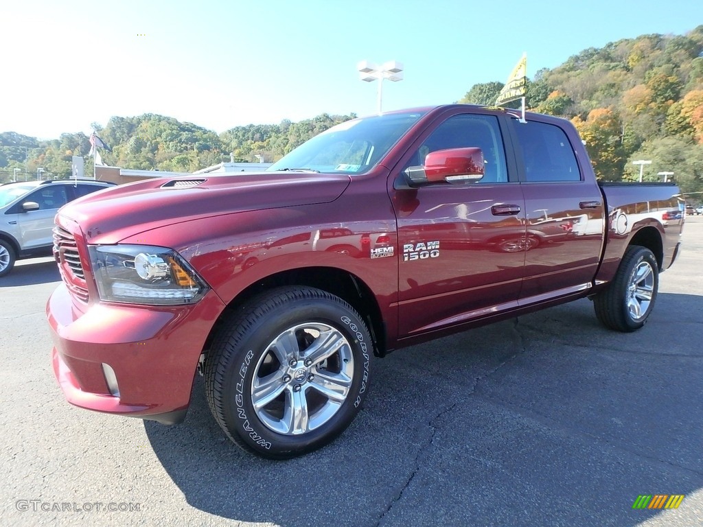 2018 1500 Sport Crew Cab 4x4 - Delmonico Red Pearl / Black photo #6