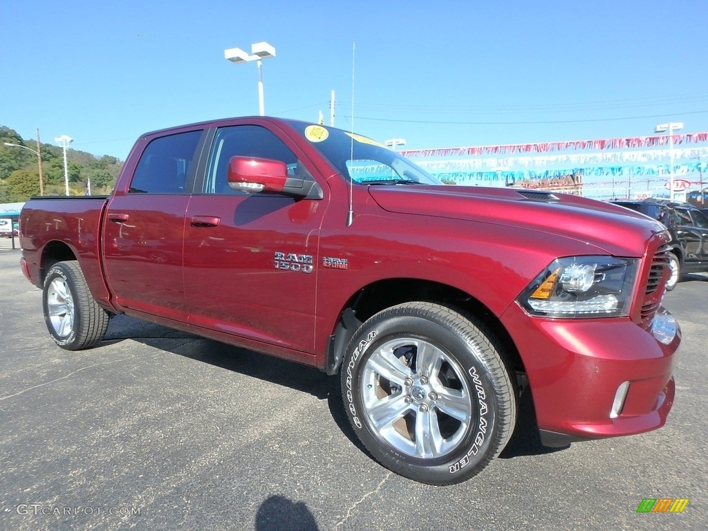 2018 1500 Sport Crew Cab 4x4 - Delmonico Red Pearl / Black photo #8