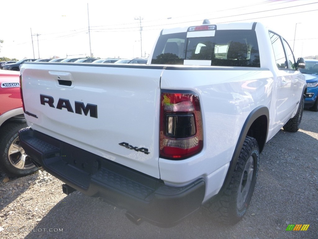 2019 1500 Rebel Crew Cab 4x4 - Bright White / Black/Red photo #8