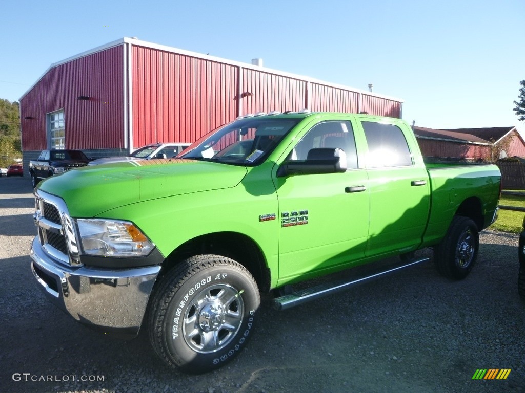 2018 2500 Tradesman Crew Cab 4x4 - Black Forest Green Pearl / Black/Diesel Gray photo #1