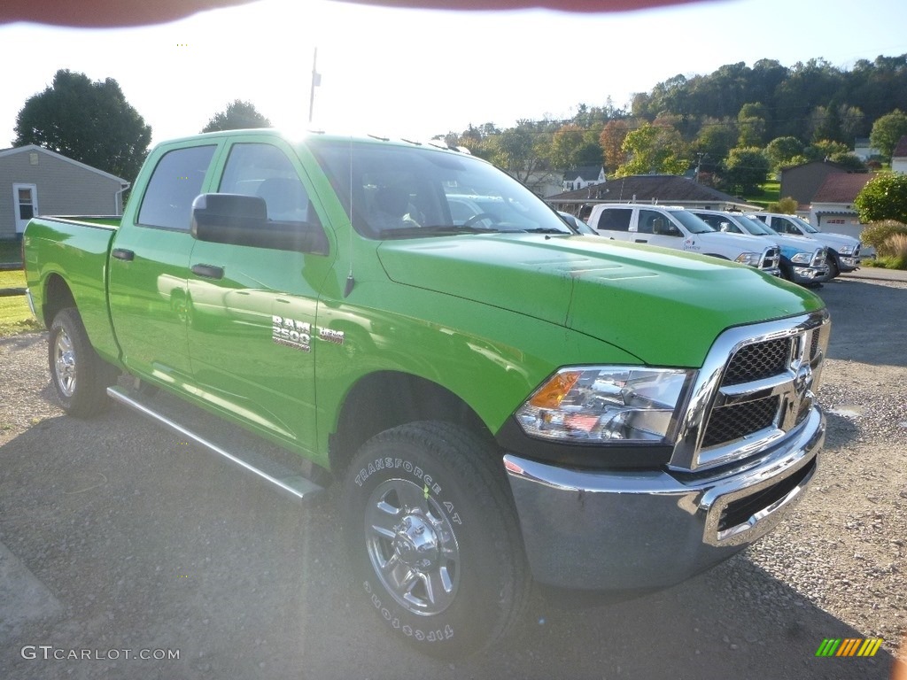 2018 2500 Tradesman Crew Cab 4x4 - Black Forest Green Pearl / Black/Diesel Gray photo #6