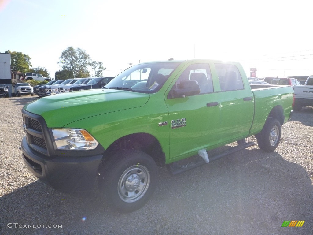 2018 2500 Tradesman Crew Cab 4x4 - Black Forest Green Pearl / Black/Diesel Gray photo #1