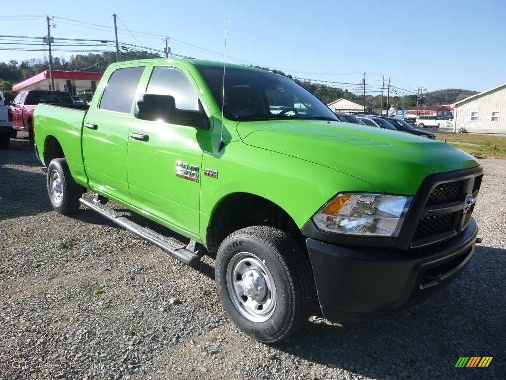 2018 2500 Tradesman Crew Cab 4x4 - Black Forest Green Pearl / Black/Diesel Gray photo #7