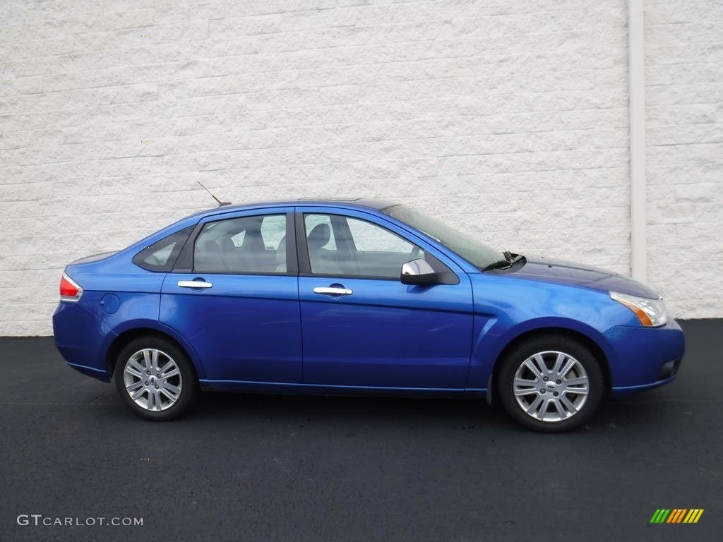 2010 Focus SEL Sedan - Blue Flame Metallic / Medium Stone photo #2