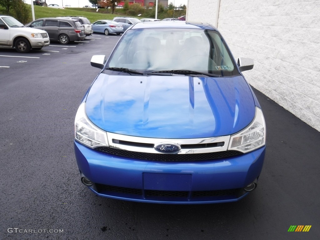 2010 Focus SEL Sedan - Blue Flame Metallic / Medium Stone photo #4