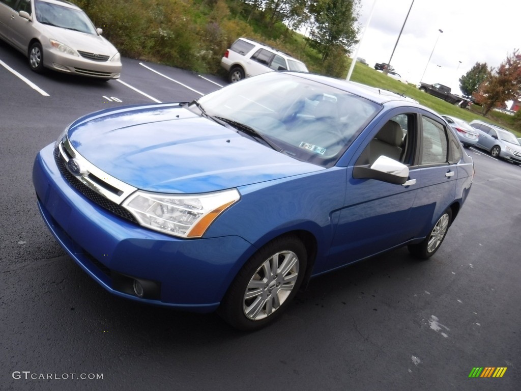 2010 Focus SEL Sedan - Blue Flame Metallic / Medium Stone photo #5
