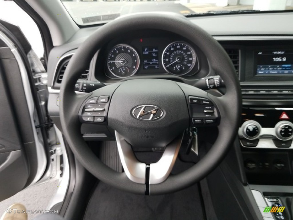 2019 Hyundai Elantra SE Black Steering Wheel Photo #130074444