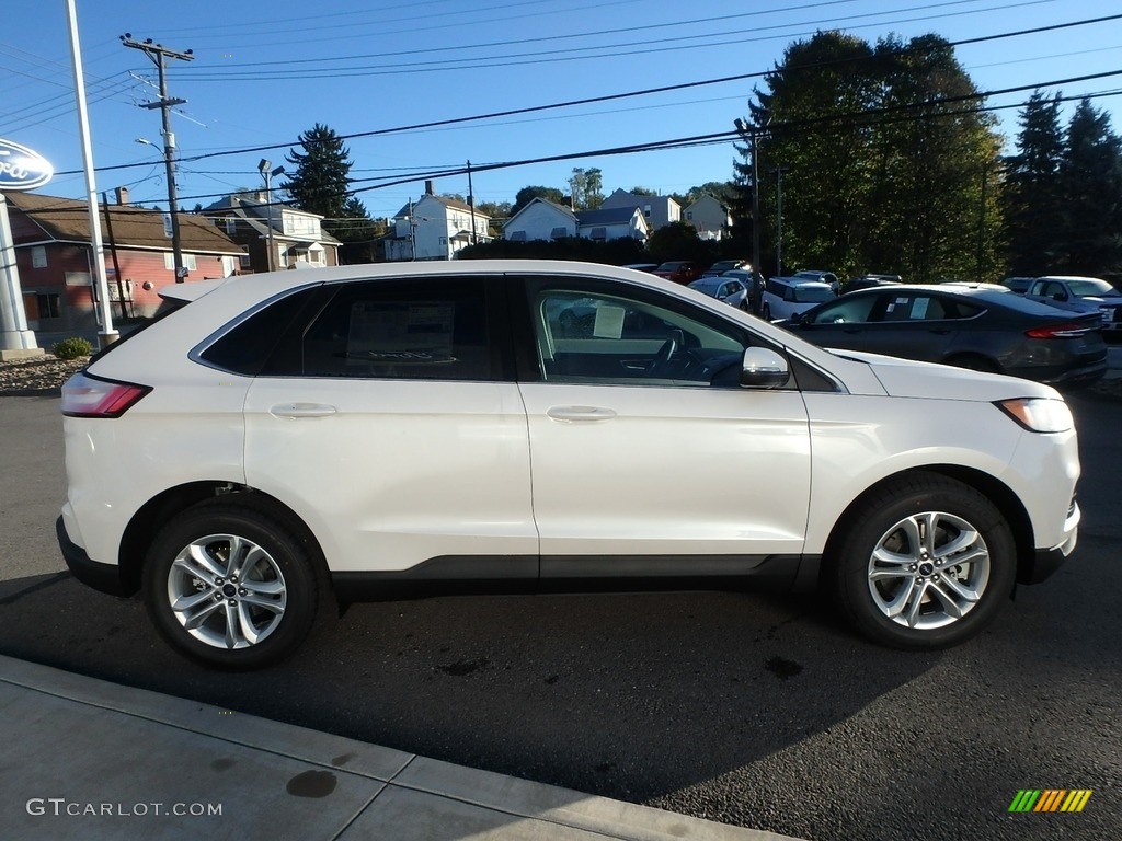 White Platinum 2019 Ford Edge SEL AWD Exterior Photo #130074819