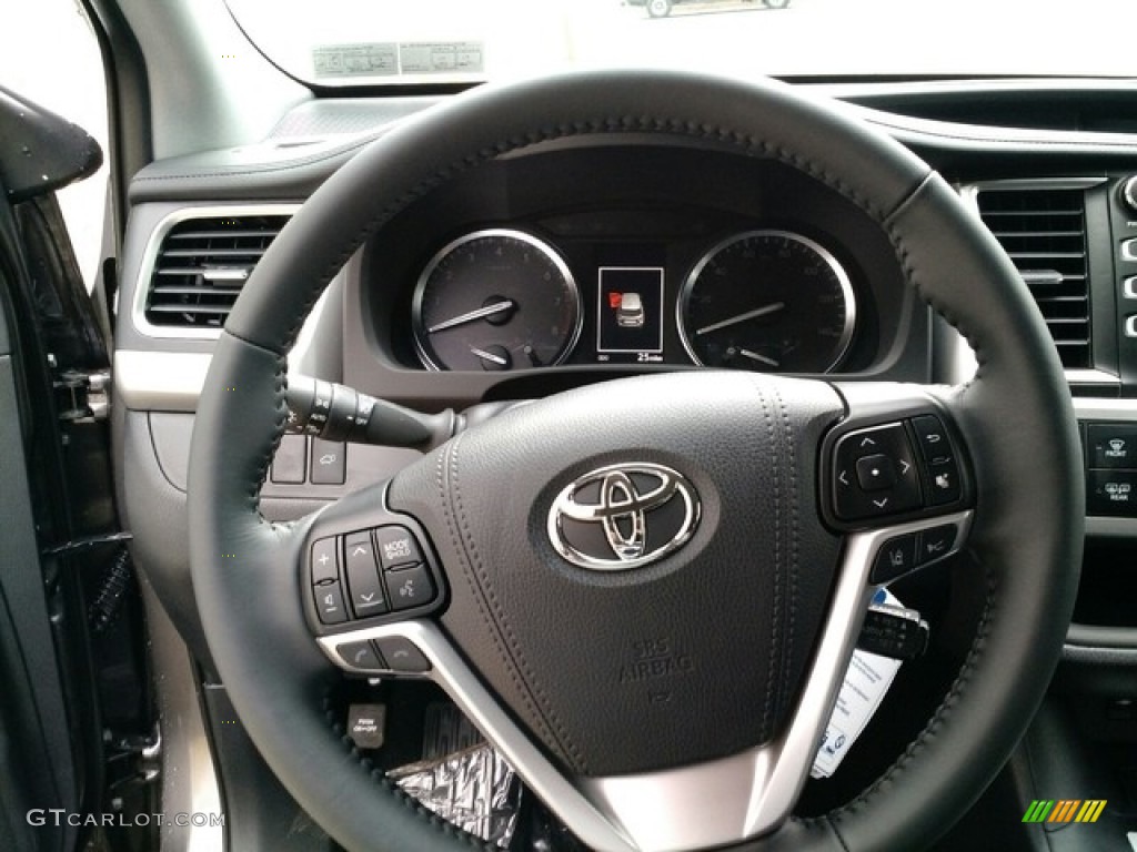 2019 Toyota Highlander SE AWD Black Steering Wheel Photo #130075257