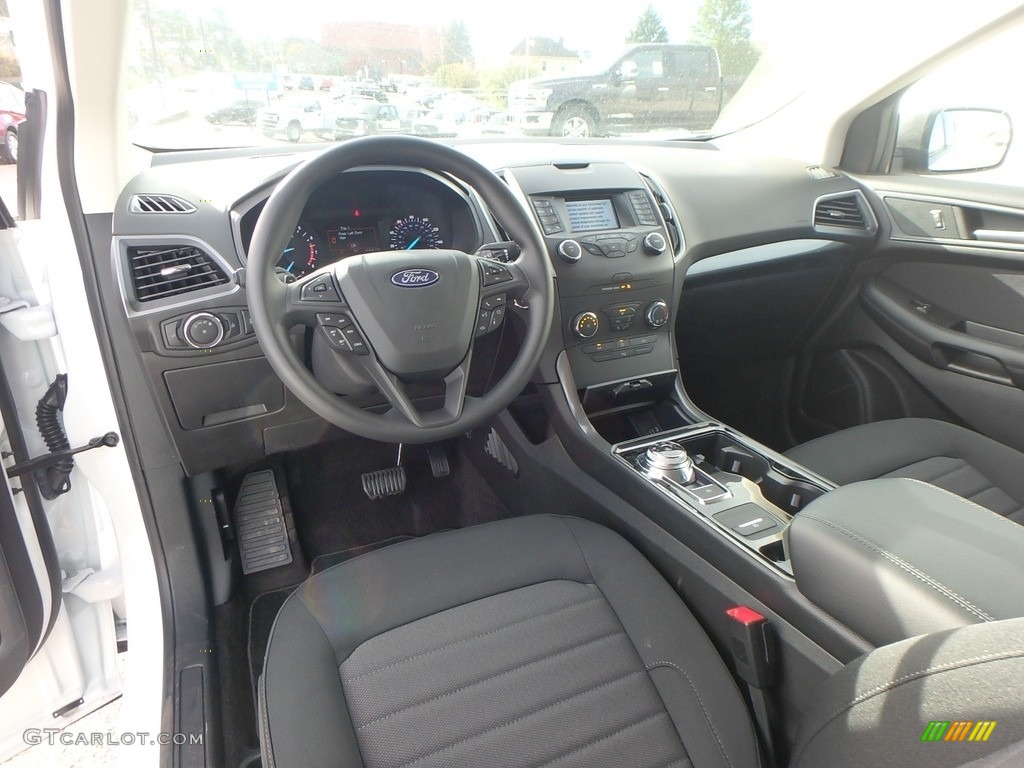 Ebony Interior 2019 Ford Edge SE AWD Photo #130075554