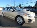 2019 White Gold Ford Fusion Hybrid SE  photo #3