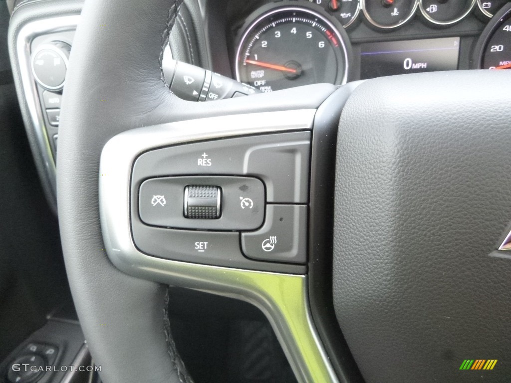 2019 Chevrolet Silverado 1500 LTZ Crew Cab 4WD Jet Black Steering Wheel Photo #130076055
