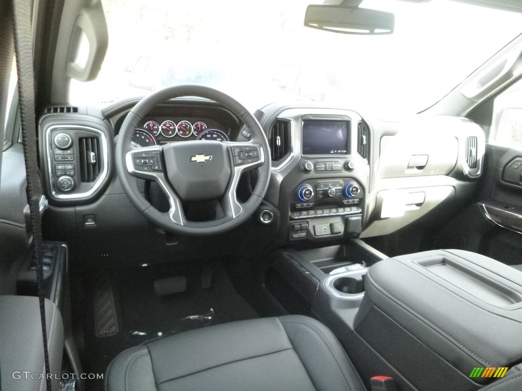 Jet Black Interior 2019 Chevrolet Silverado 1500 LTZ Crew Cab 4WD Photo #130076469