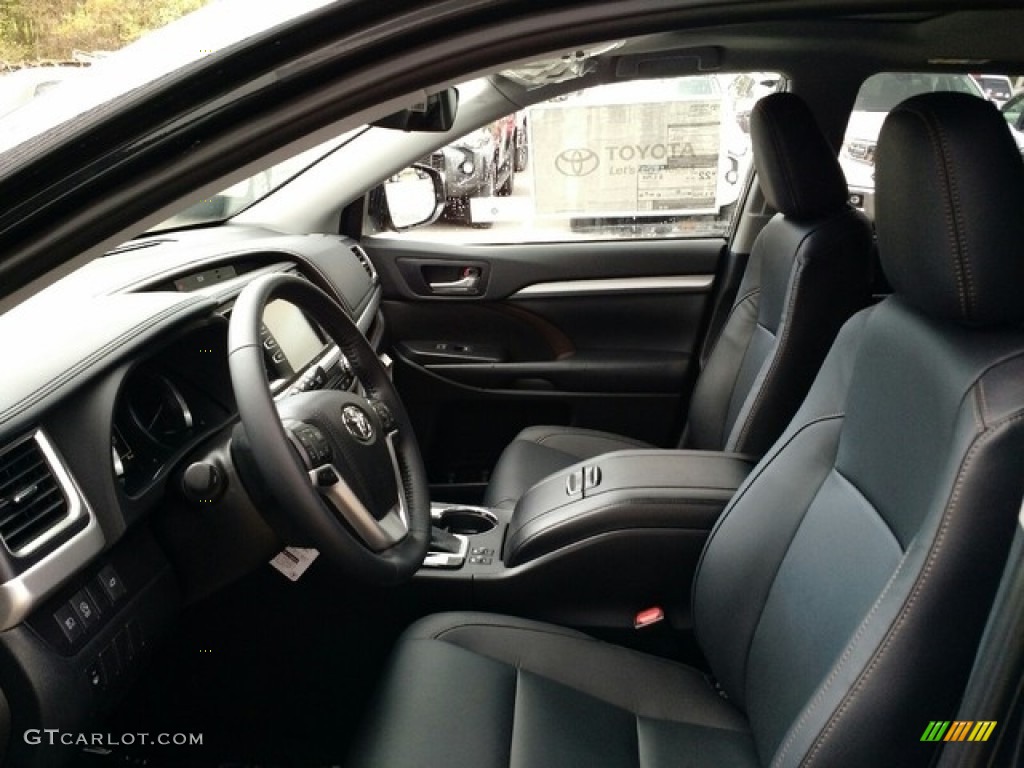 Black Interior 2019 Toyota Highlander XLE AWD Photo #130076478