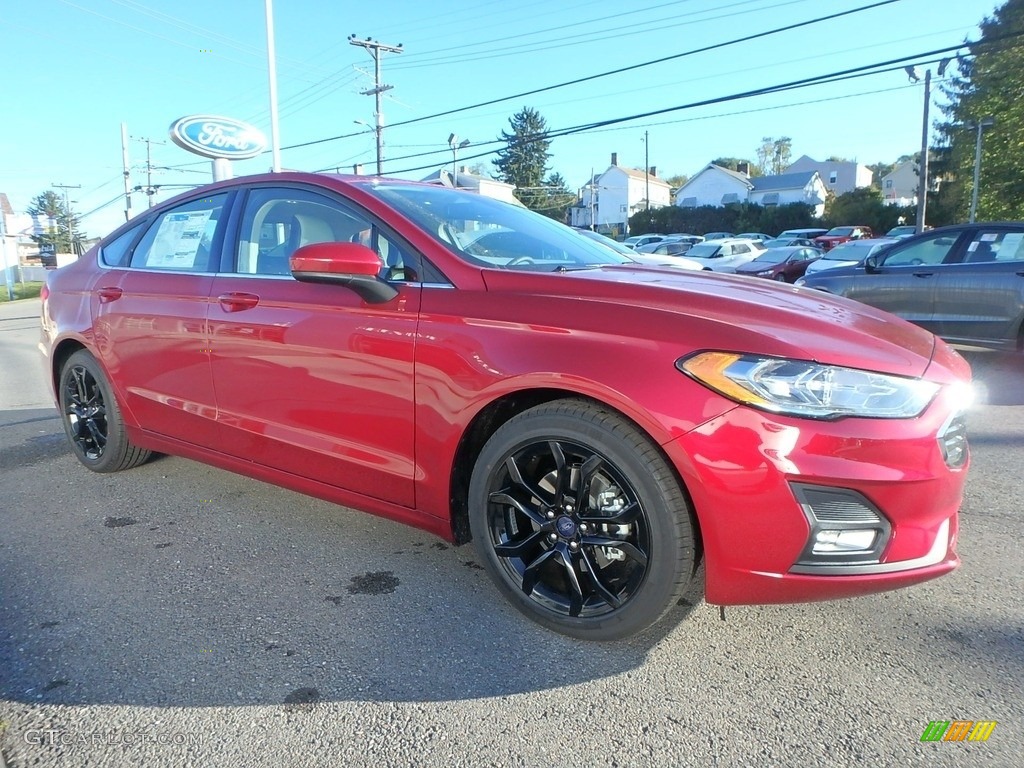 Ruby Red 2019 Ford Fusion SE Exterior Photo #130076505