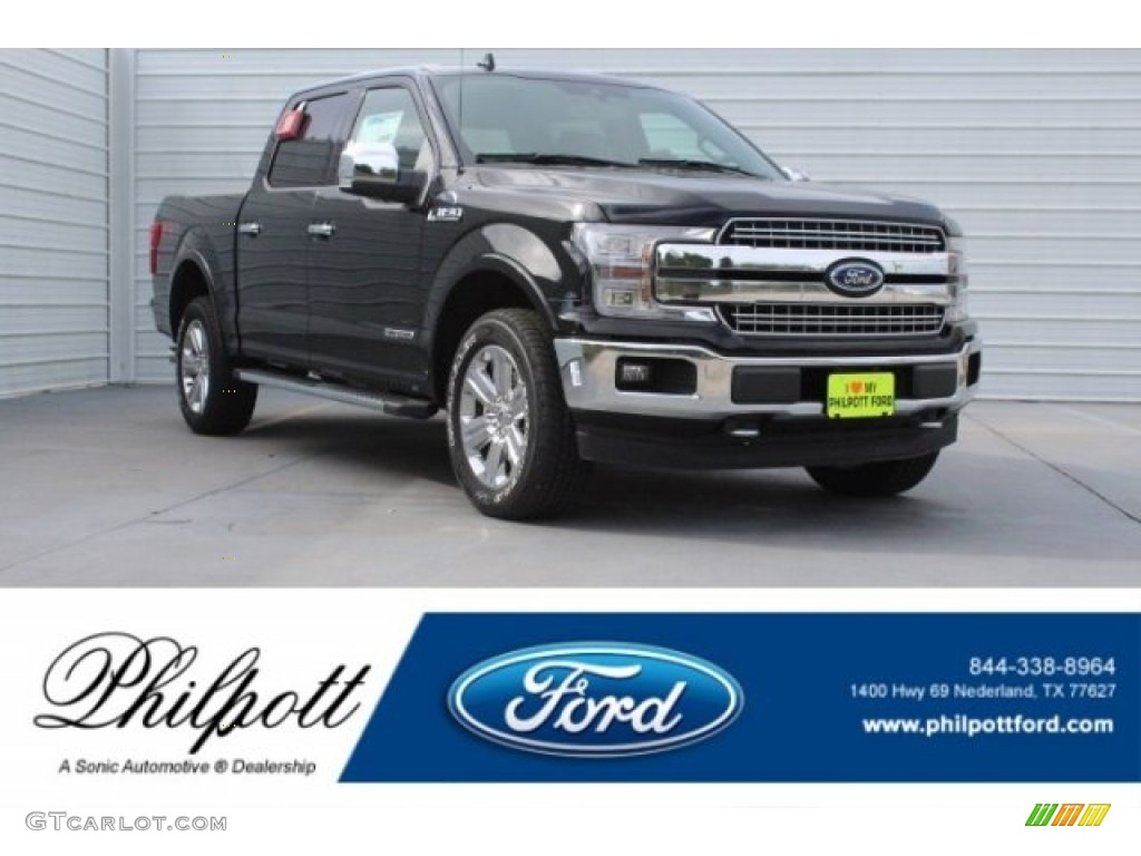 2018 F150 Lariat SuperCrew 4x4 - Shadow Black / Black photo #1