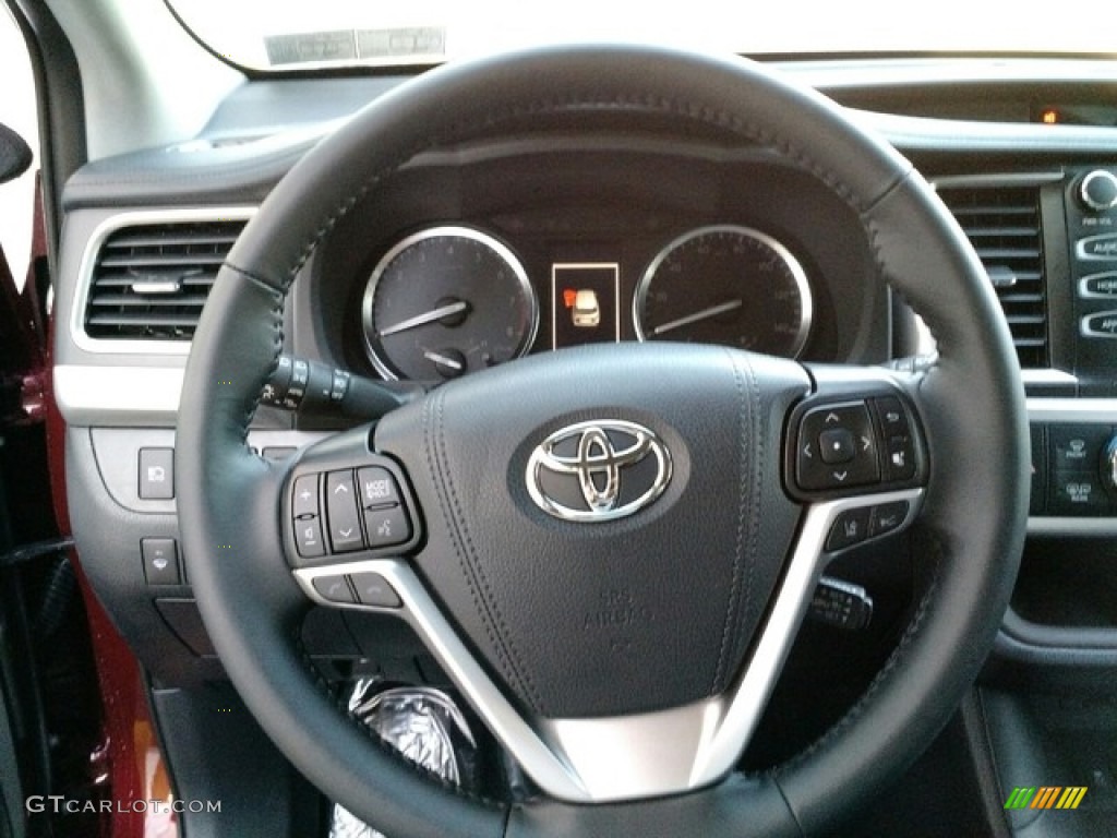 2019 Toyota Highlander XLE AWD Black Steering Wheel Photo #130080260