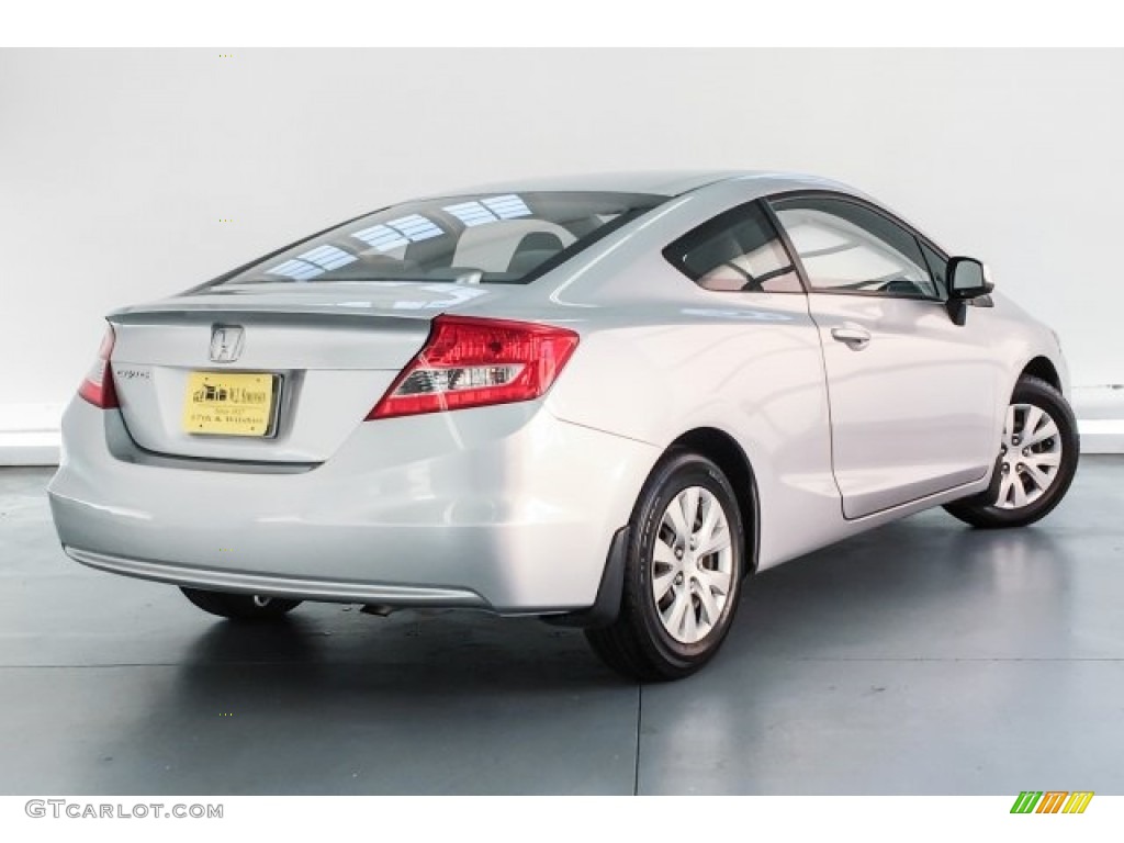 2012 Civic LX Coupe - Alabaster Silver Metallic / Gray photo #16