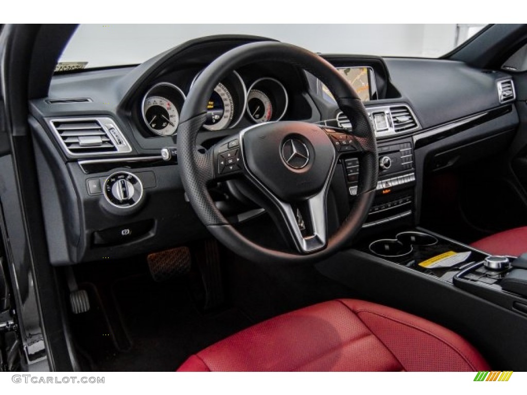 2017 Mercedes-Benz E 400 Cabriolet Red/Black Steering Wheel Photo #130084812