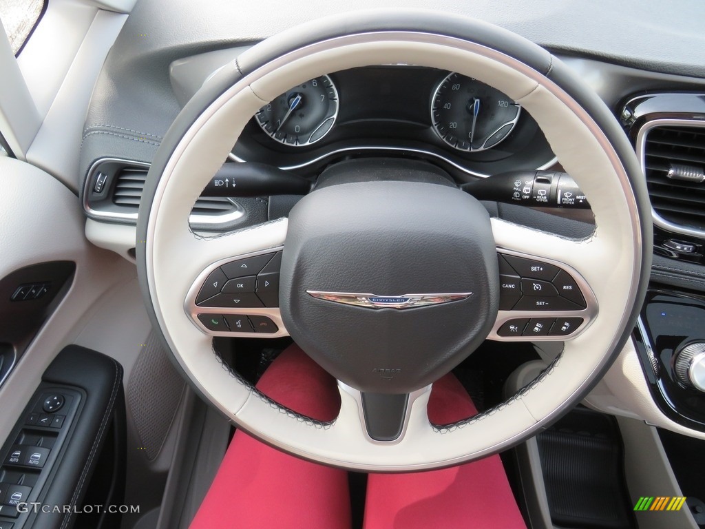 2019 Chrysler Pacifica Limited Black/Alloy Steering Wheel Photo #130086027