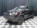 2019 Diamond Black Crystal Pearl Jeep Cherokee Trailhawk Elite 4x4  photo #2