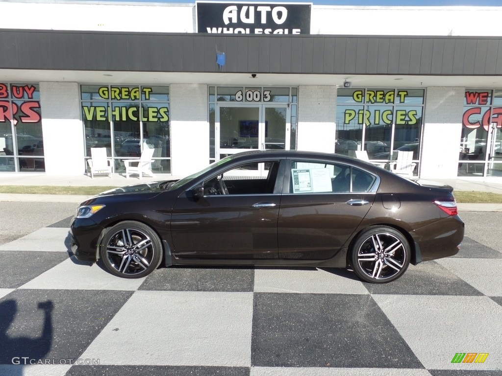 2017 Accord Sport Sedan - Kona Coffee Metallic / Black photo #1