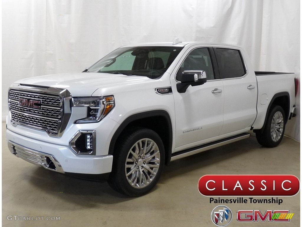 2019 Sierra 1500 Denali Crew Cab 4WD - White Frost Tricoat / Jet Black photo #1