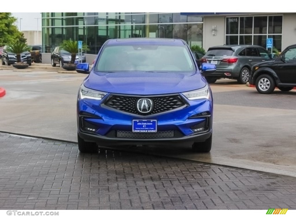 2019 RDX A-Spec - Apex Blue Pearl / Red photo #2