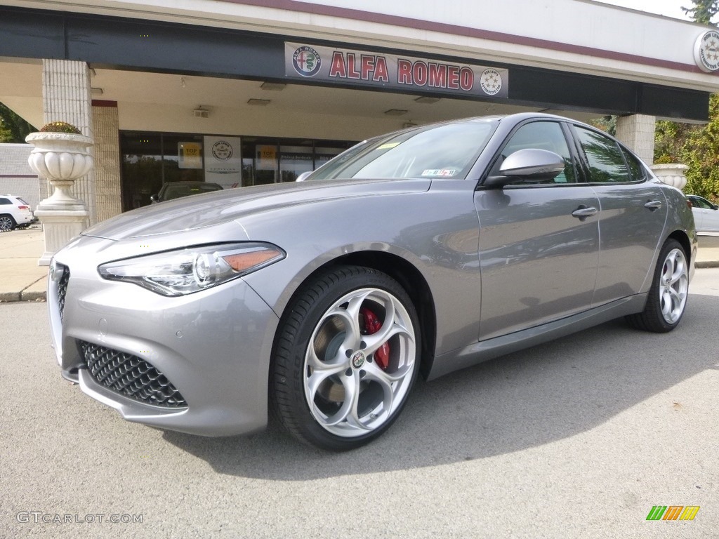 Stromboli Gray Metallic 2019 Alfa Romeo Giulia Ti Sport AWD Exterior Photo #130105619