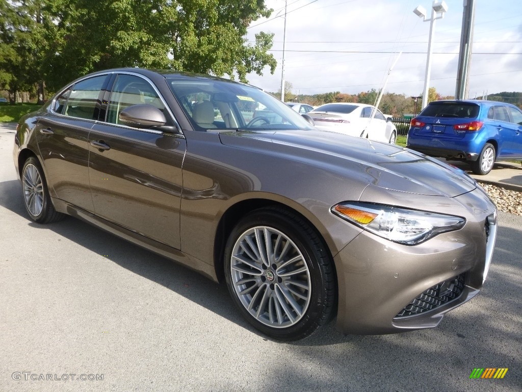 2019 Giulia Ti Lusso AWD - Imola Titanium Metallic / Black/Crema photo #12