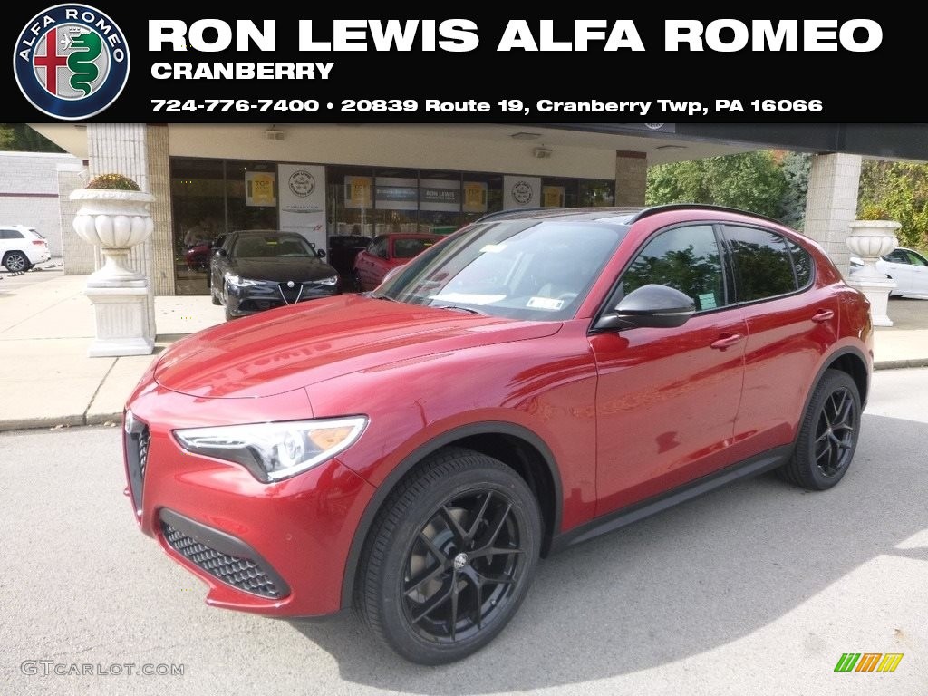 2019 Stelvio Ti Sport AWD - Rosso Red Competizione Tri-Coat / Black photo #1