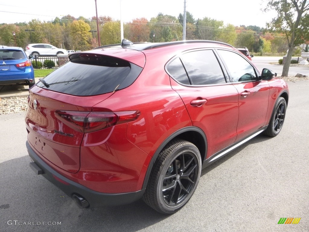 2019 Stelvio Ti Sport AWD - Rosso Red Competizione Tri-Coat / Black photo #7