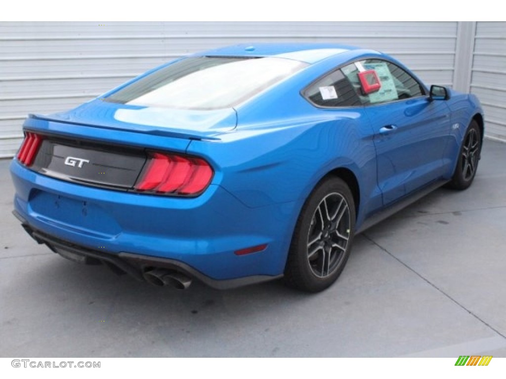 Velocity Blue 2019 Ford Mustang GT Fastback Exterior Photo #130108421